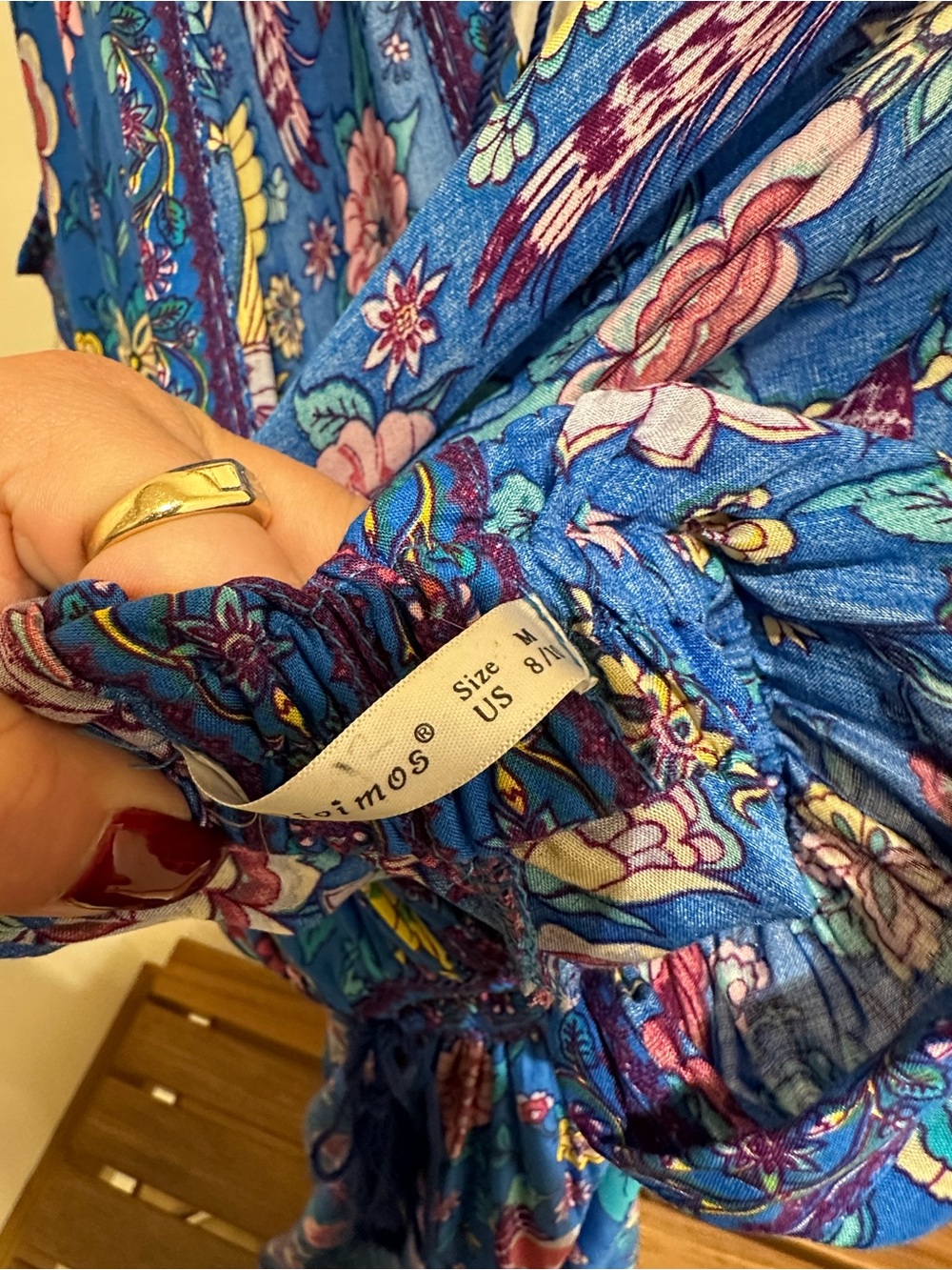 Vivid Blue Floral Tie-Back Maxi Dress - Picture 5 of 6
